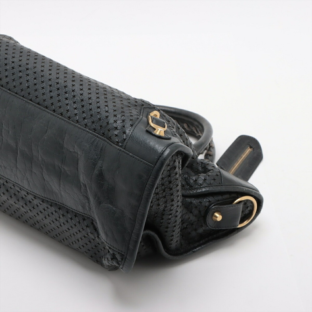Balenciaga The City Leather Handbag Black Mirror - Picture 3 of 8